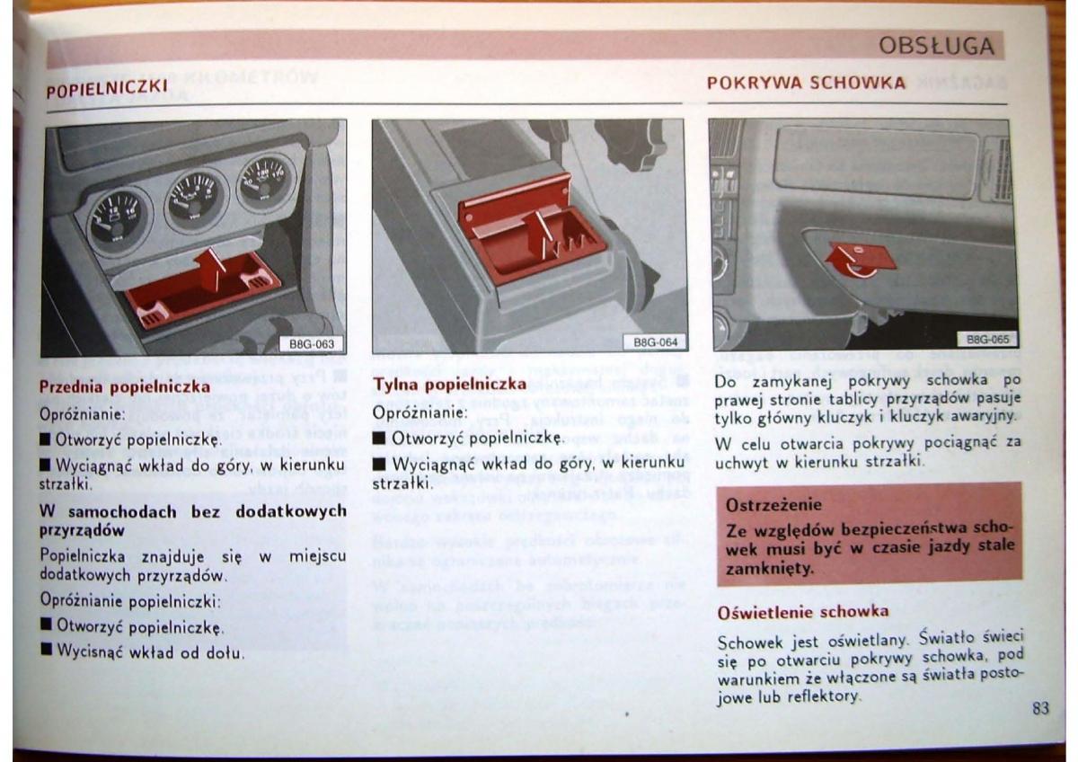 Audi 80 B4 instrukcja obslugi / page 85