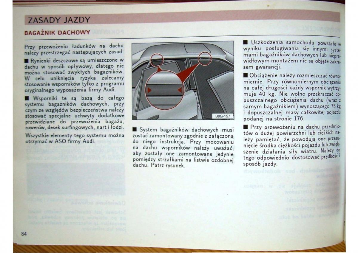 Audi 80 B4 instrukcja obslugi / page 86