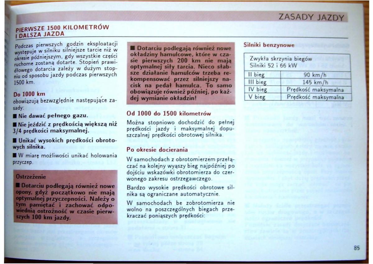 Audi 80 B4 instrukcja obslugi / page 87