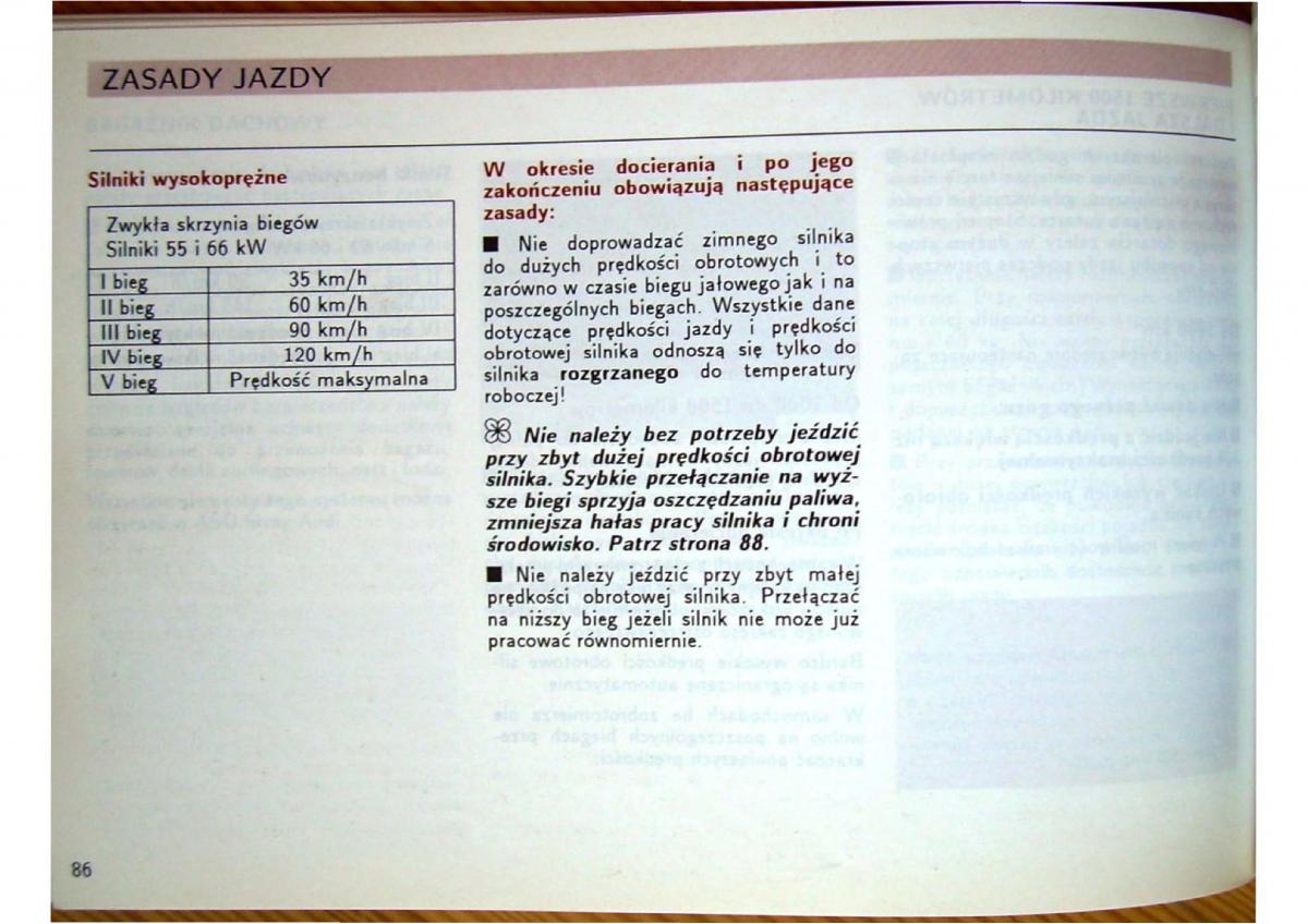 Audi 80 B4 instrukcja obslugi / page 88