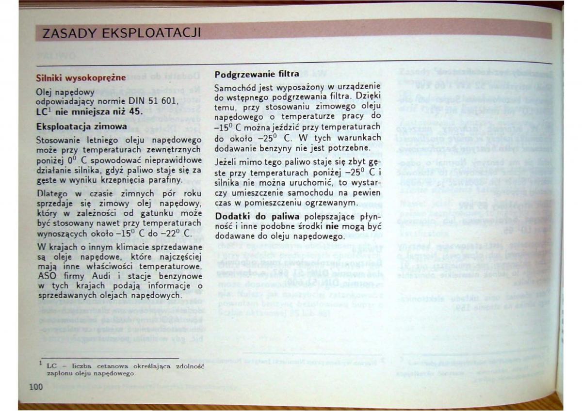 Audi 80 B4 instrukcja obslugi / page 102