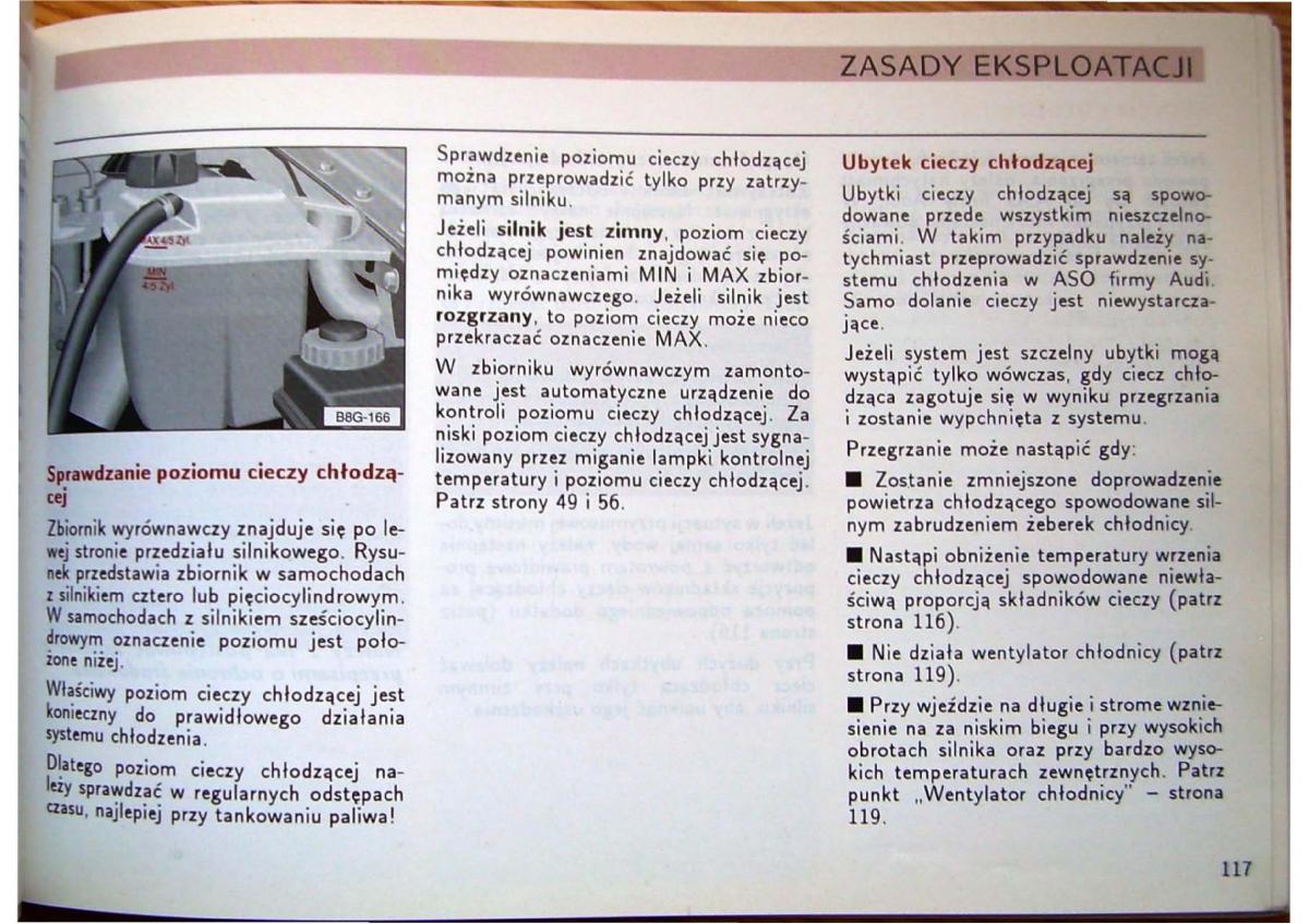 Audi 80 B4 instrukcja obslugi / page 119