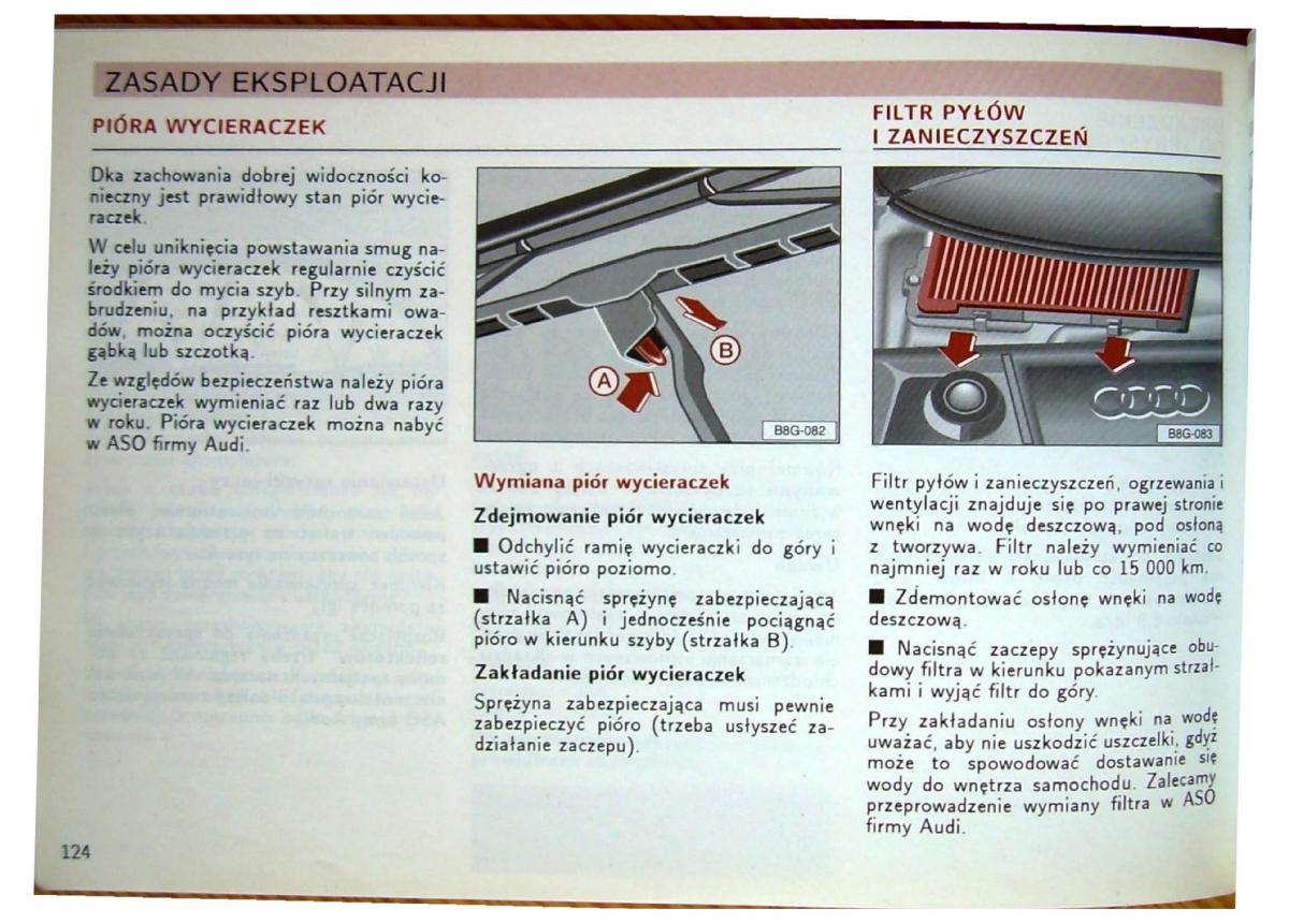 Audi 80 B4 instrukcja obslugi / page 126