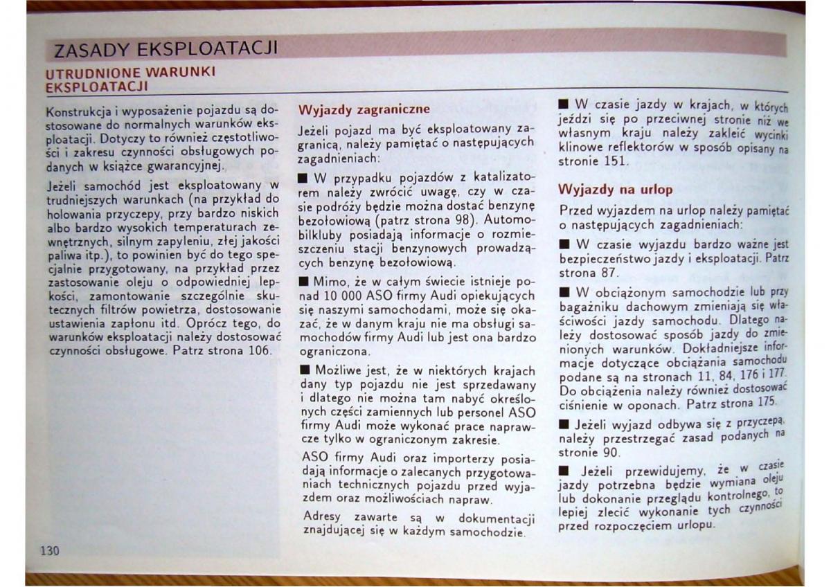 Audi 80 B4 instrukcja obslugi / page 132