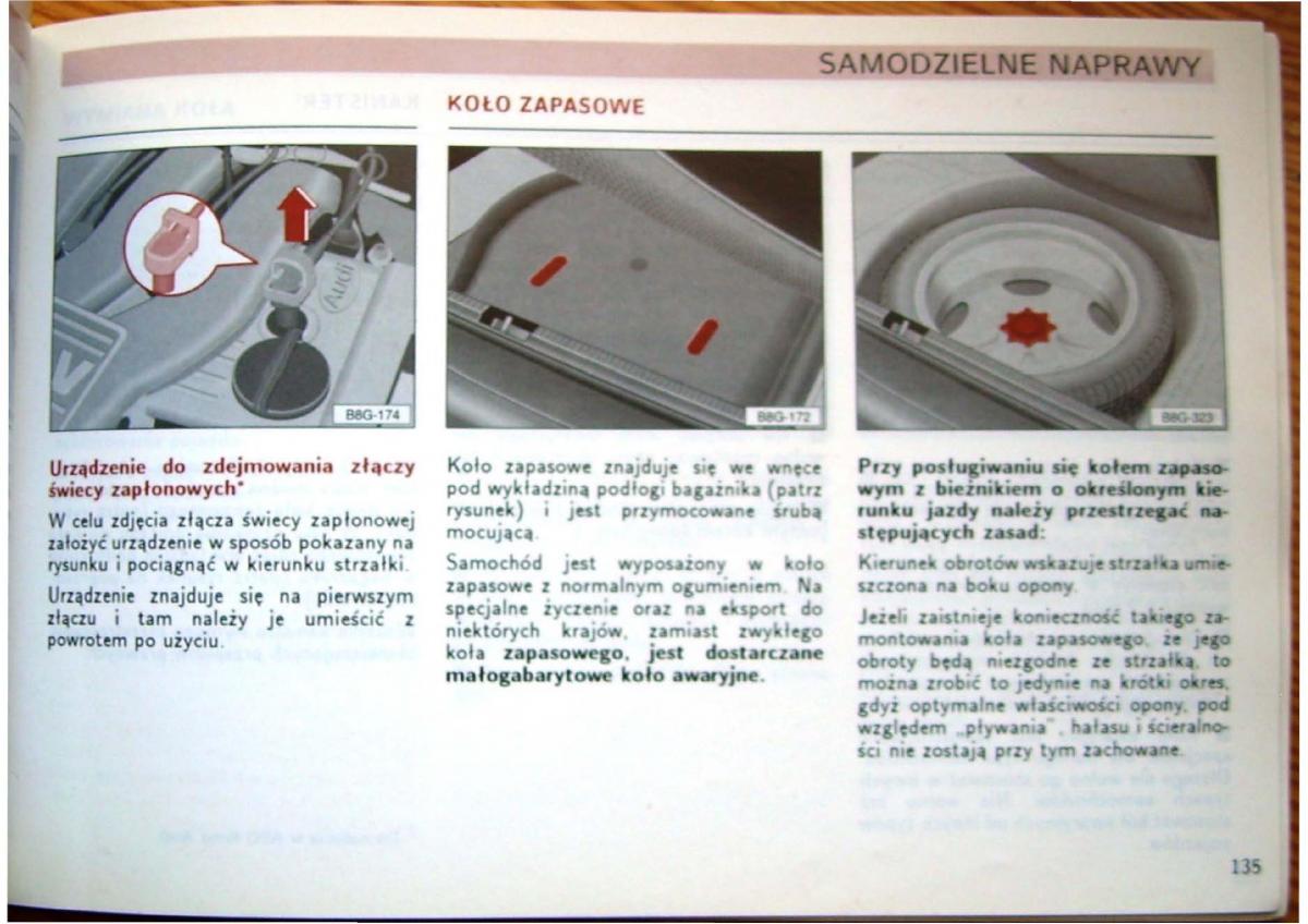 Audi 80 B4 instrukcja obslugi / page 137