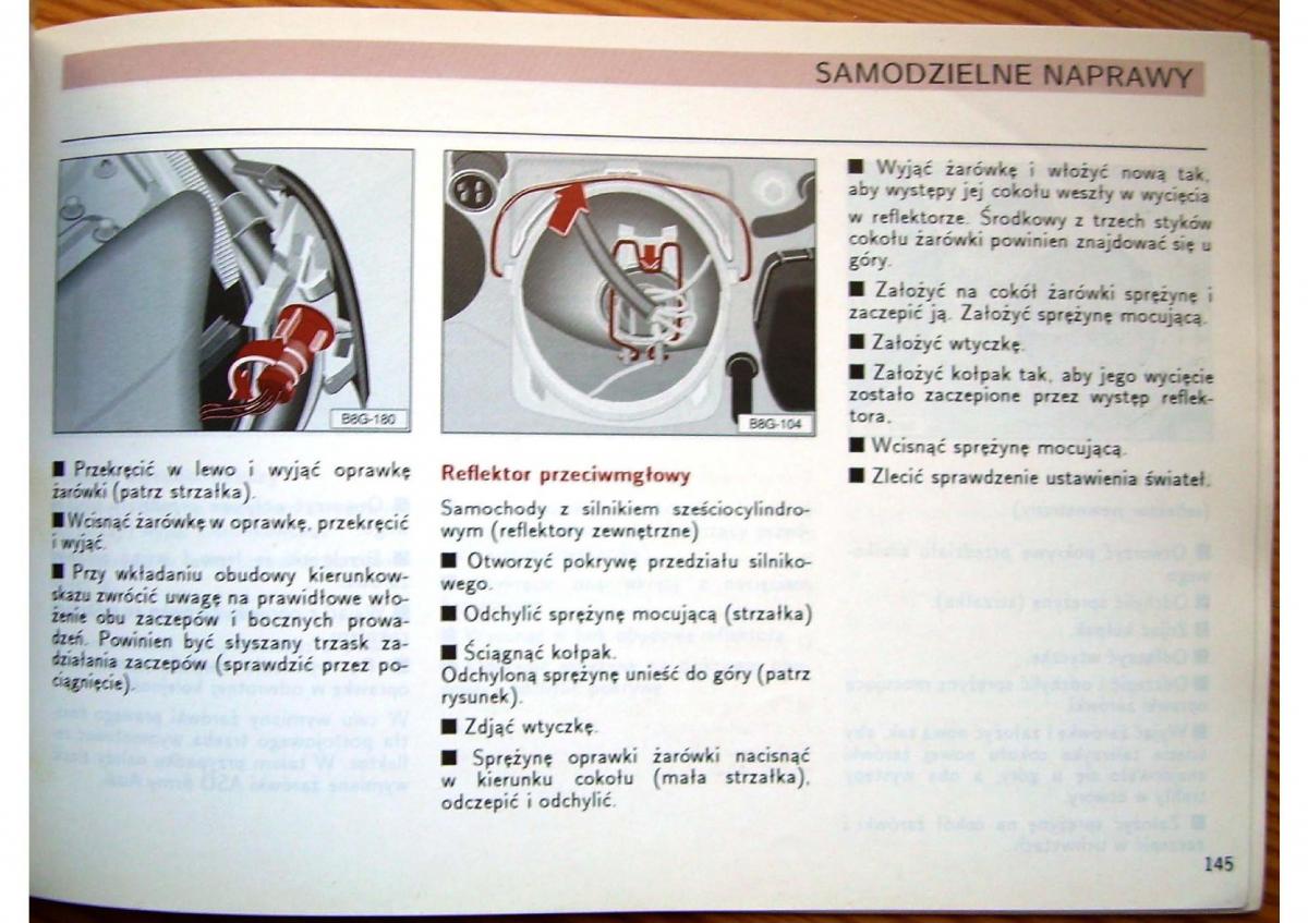 Audi 80 B4 instrukcja obslugi / page 147