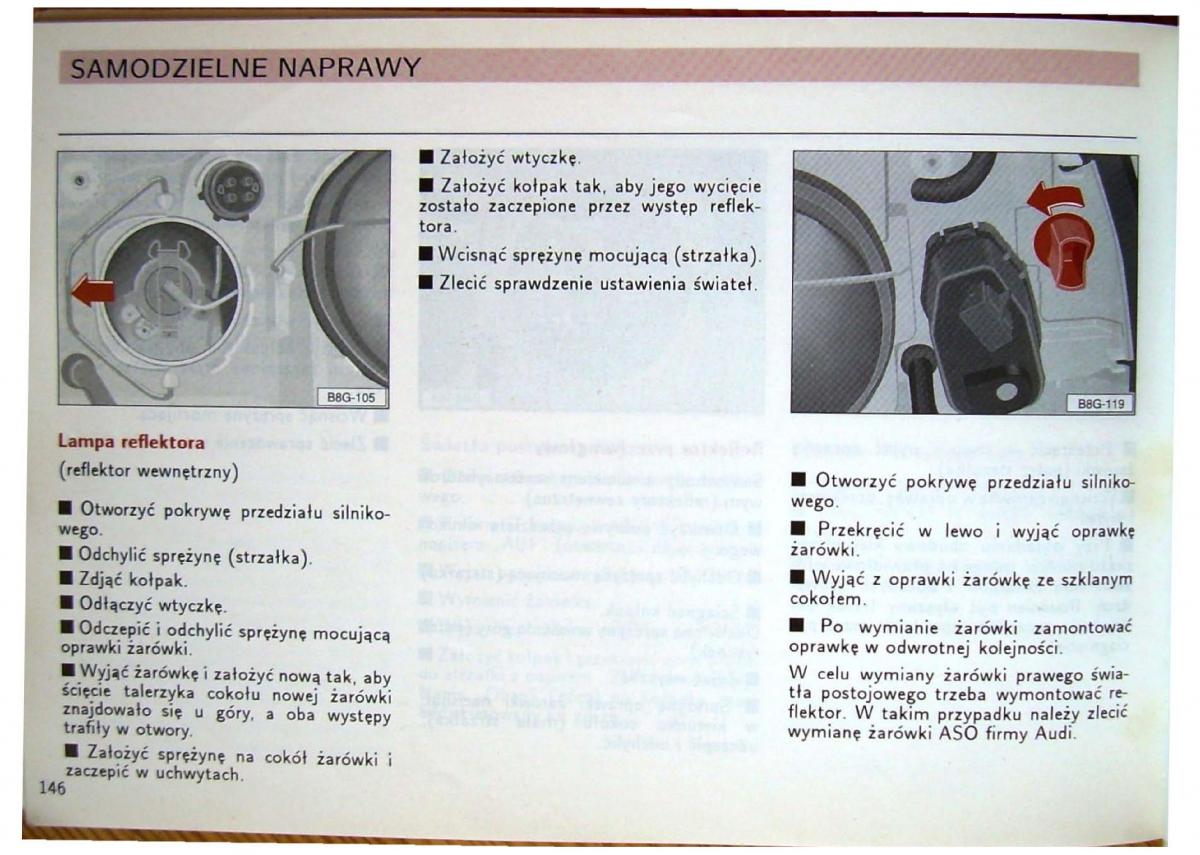 Audi 80 B4 instrukcja obslugi / page 148