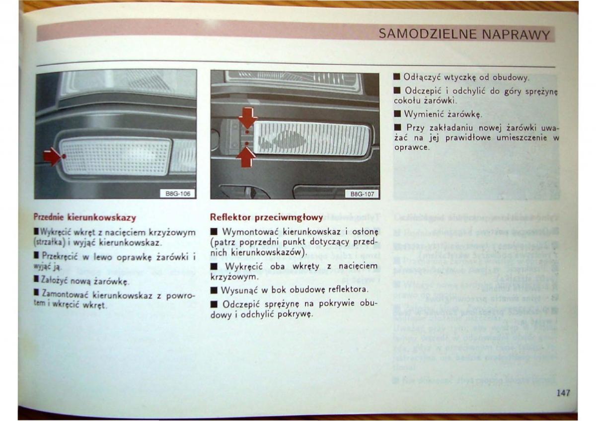 Audi 80 B4 instrukcja obslugi / page 149