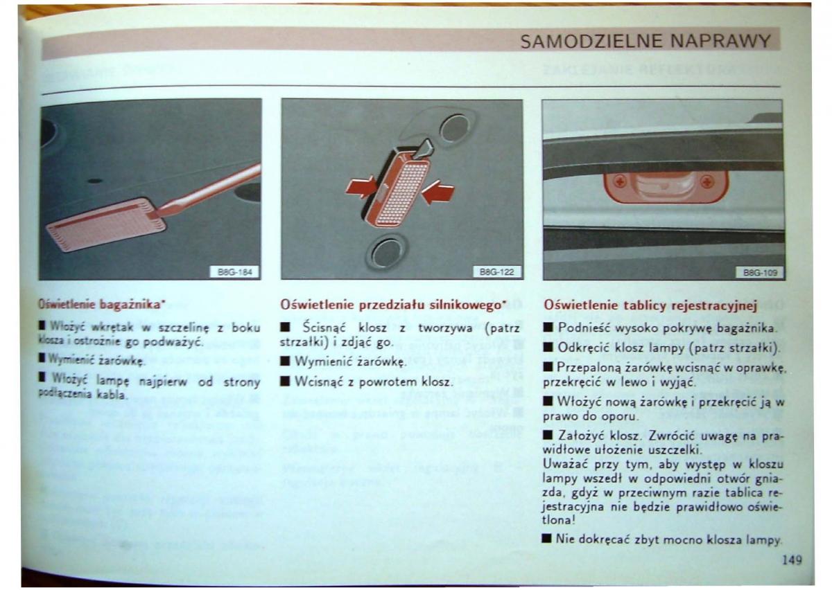 Audi 80 B4 instrukcja obslugi / page 151