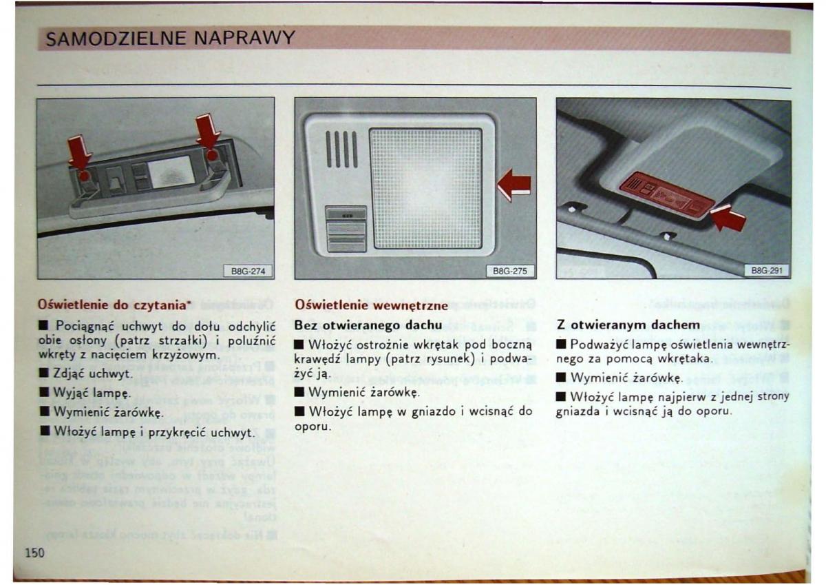 Audi 80 B4 instrukcja obslugi / page 152