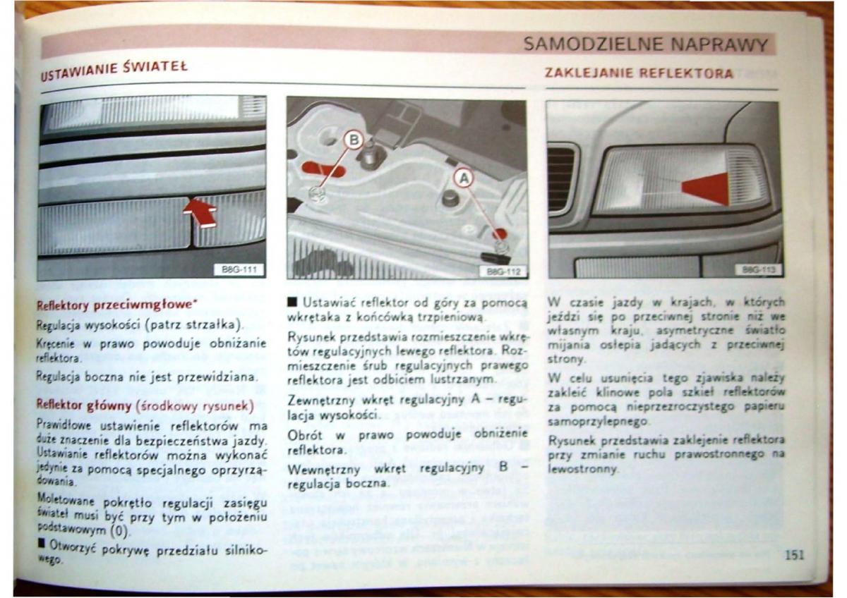 Audi 80 B4 instrukcja obslugi / page 153