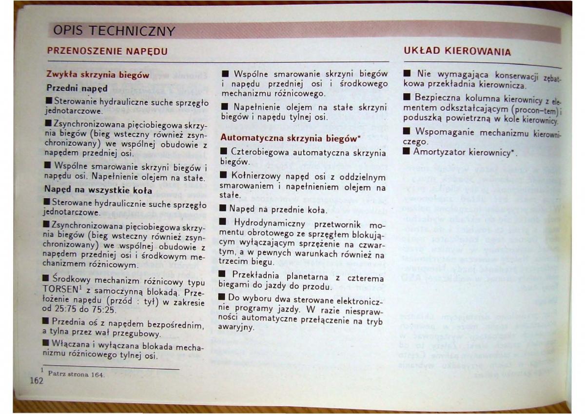 Audi 80 B4 instrukcja obslugi / page 164