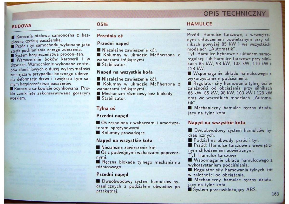 Audi 80 B4 instrukcja obslugi / page 165