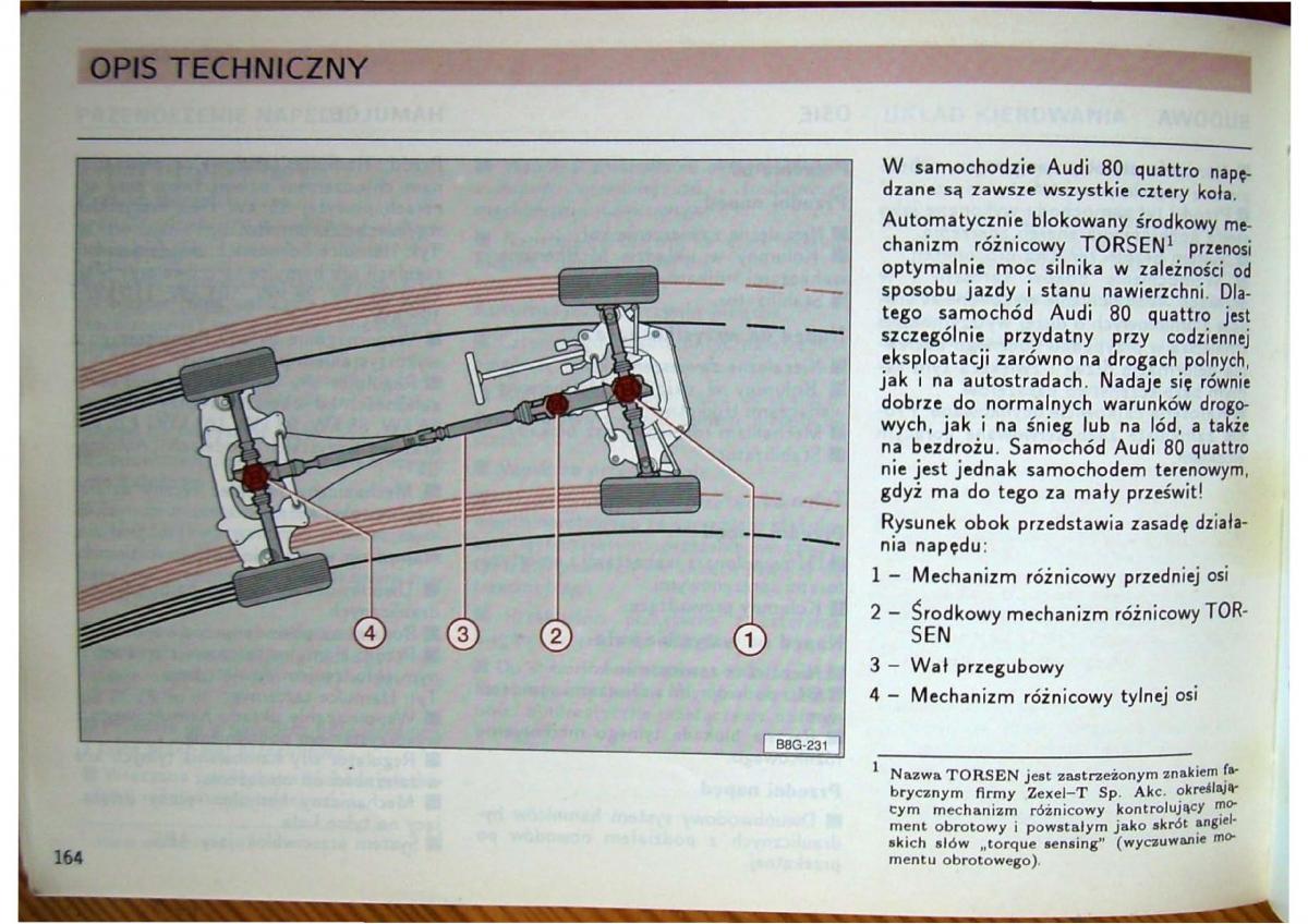 Audi 80 B4 instrukcja obslugi / page 166