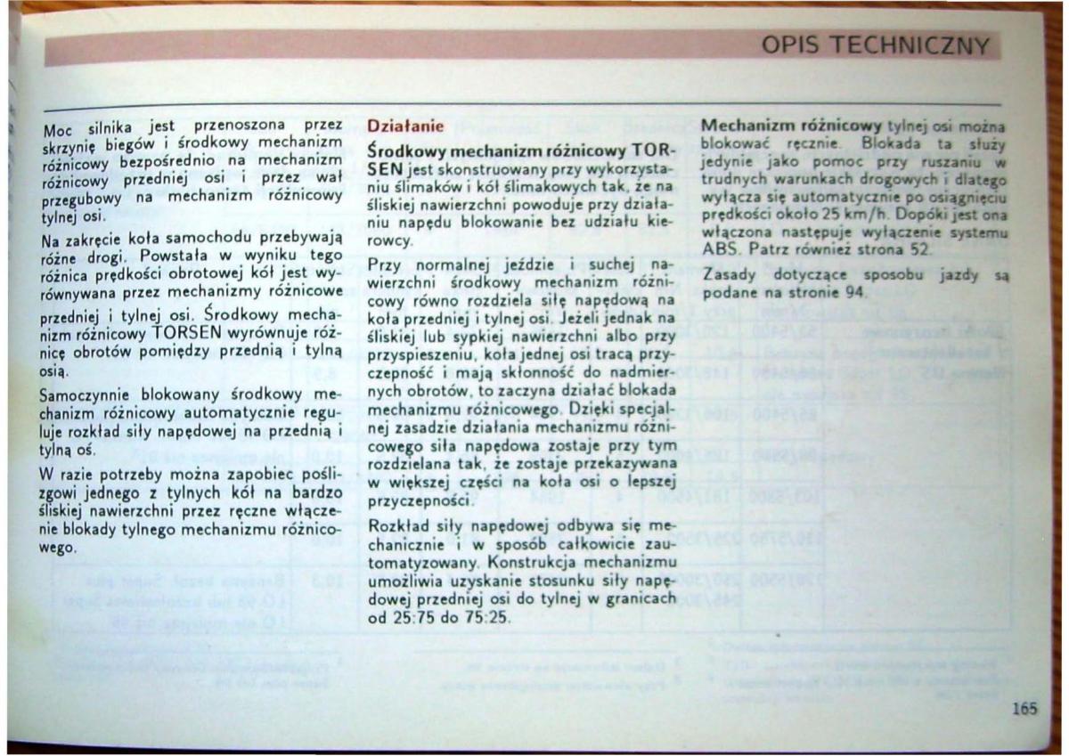 Audi 80 B4 instrukcja obslugi / page 167