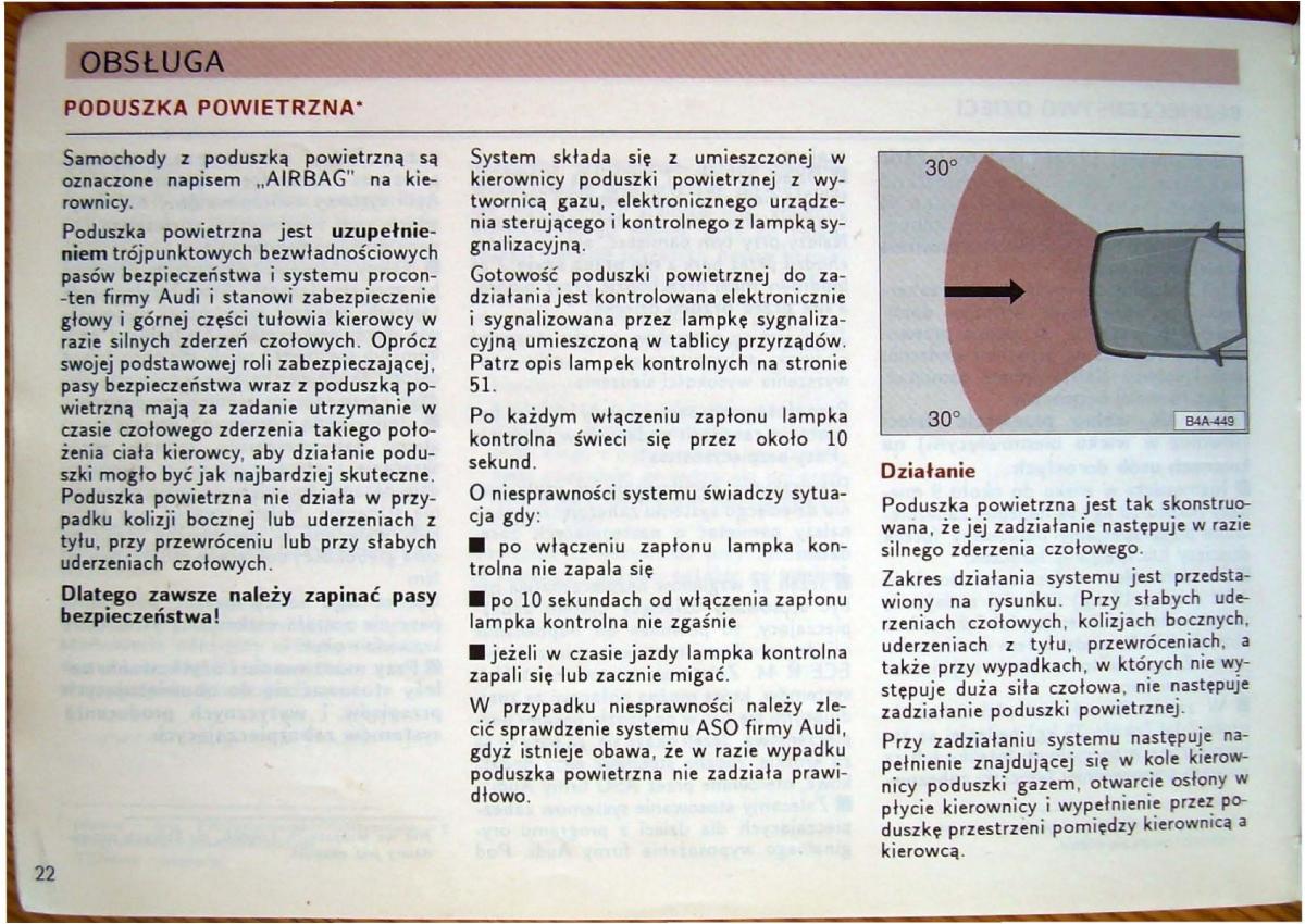 Audi 80 B4 instrukcja obslugi / page 24