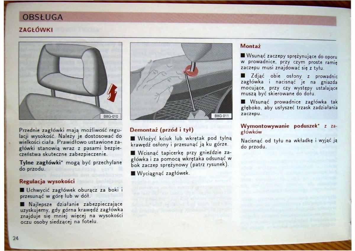 Audi 80 B4 instrukcja obslugi / page 26