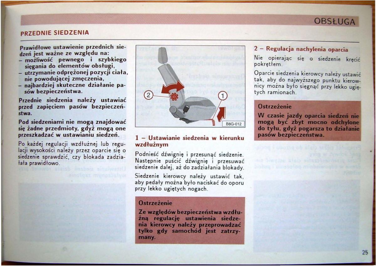 Audi 80 B4 instrukcja obslugi / page 27