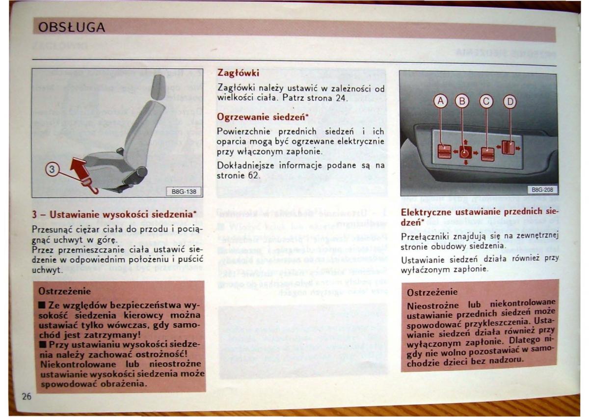 Audi 80 B4 instrukcja obslugi / page 28