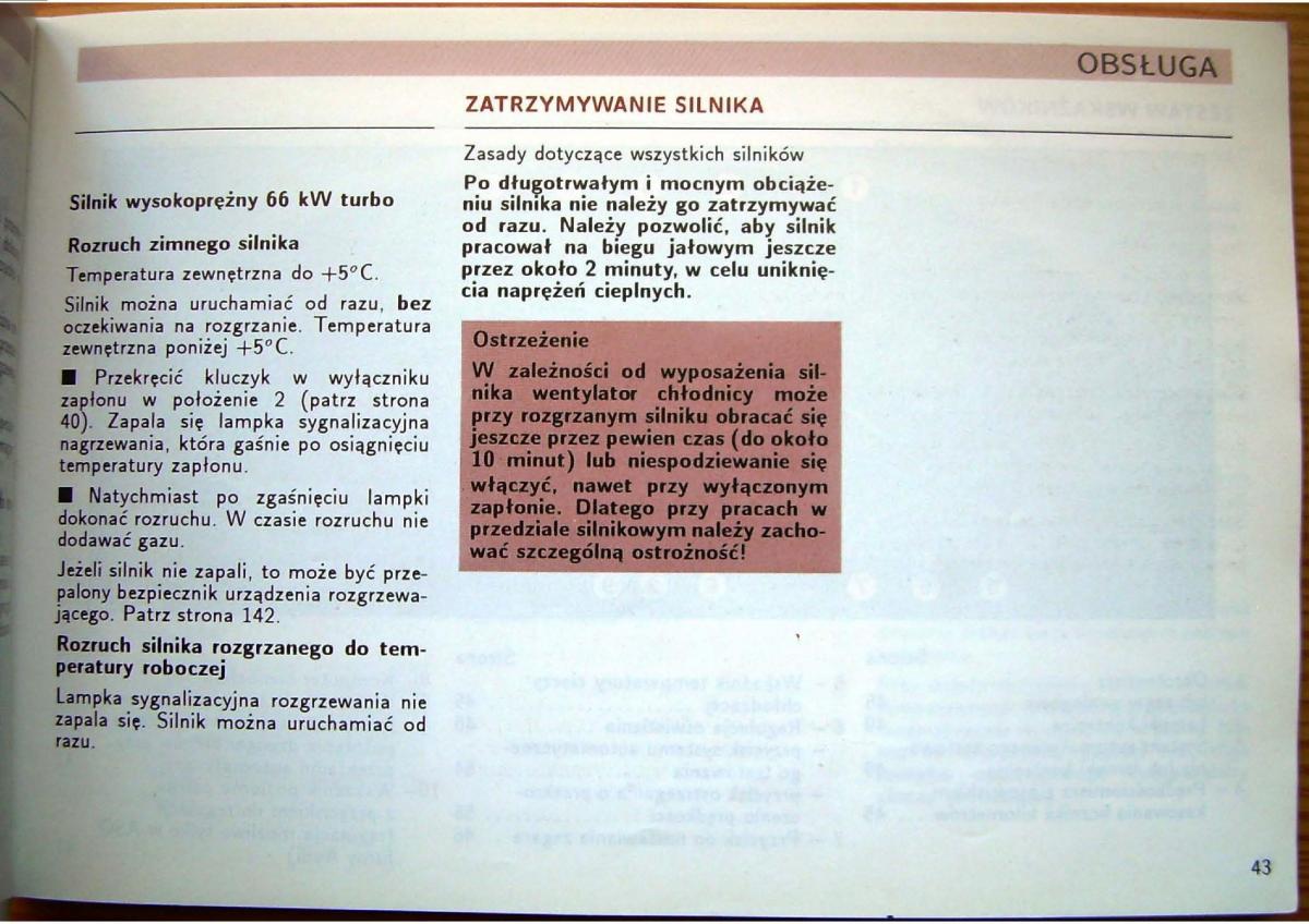 Audi 80 B4 instrukcja obslugi / page 45