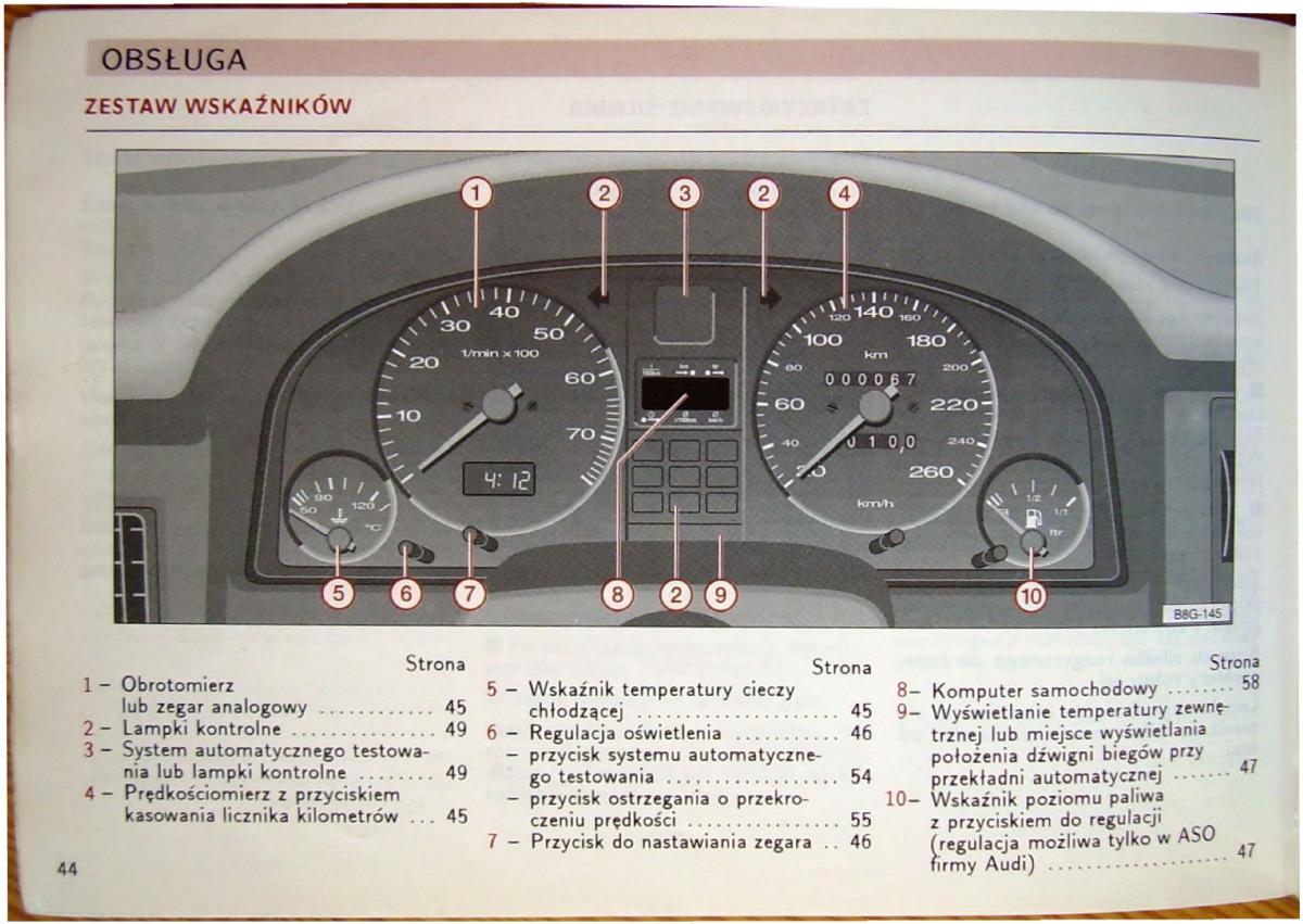 Audi 80 B4 instrukcja obslugi / page 46