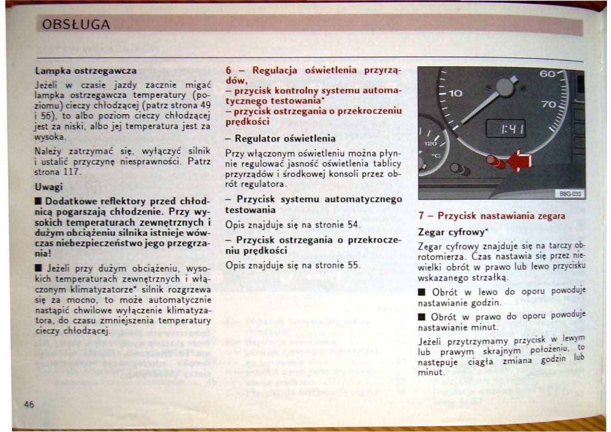 Audi 80 B4 instrukcja obslugi / page 48