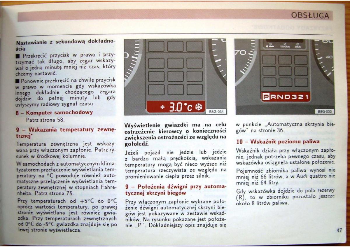 Audi 80 B4 instrukcja obslugi / page 49