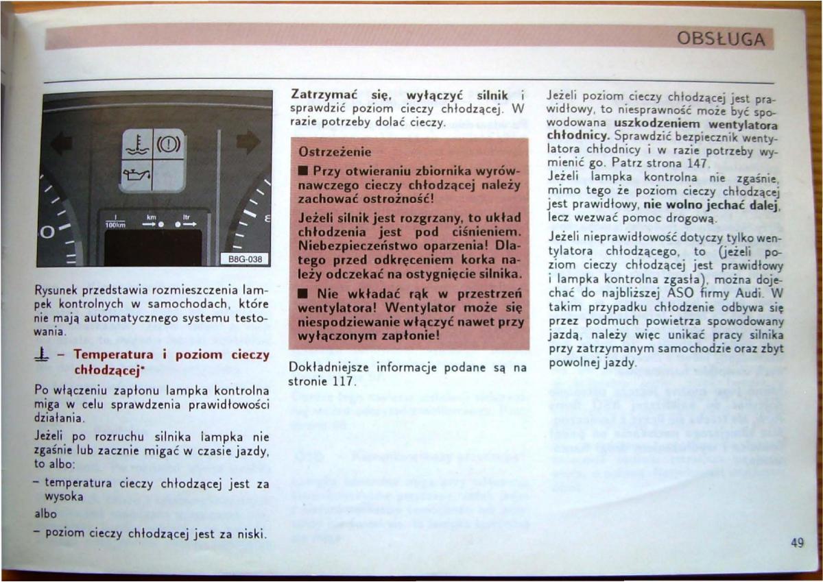 Audi 80 B4 instrukcja obslugi / page 51