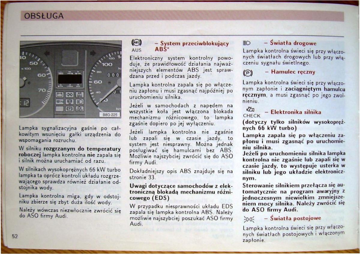 Audi 80 B4 instrukcja obslugi / page 54