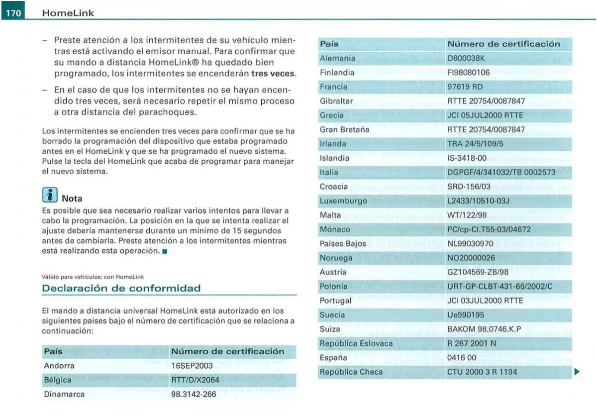 Audi A3 II 2 8P owners manual manual del propietario / page 172