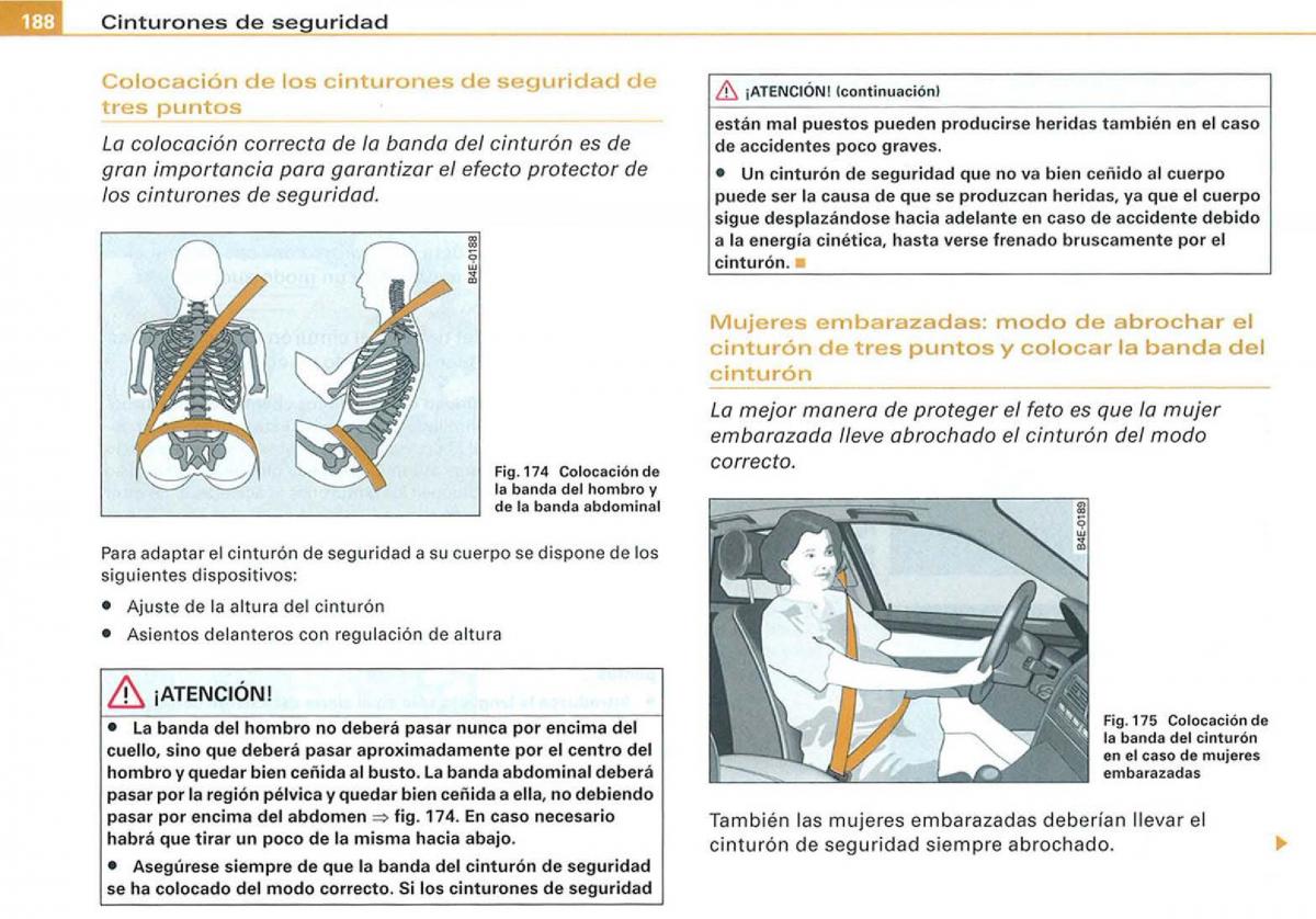 Audi A3 II 2 8P owners manual manual del propietario / page 190