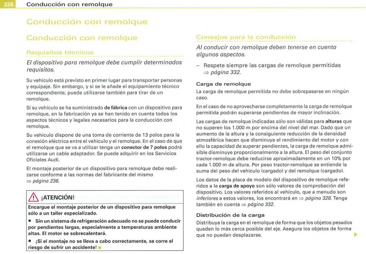 Audi A3 II 2 8P owners manual manual del propietario / page 228