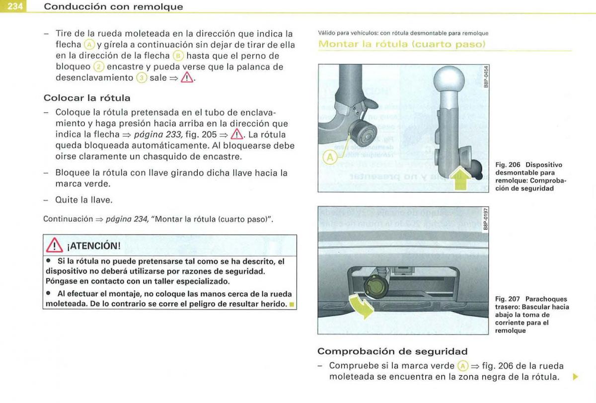 Audi A3 II 2 8P owners manual manual del propietario / page 236