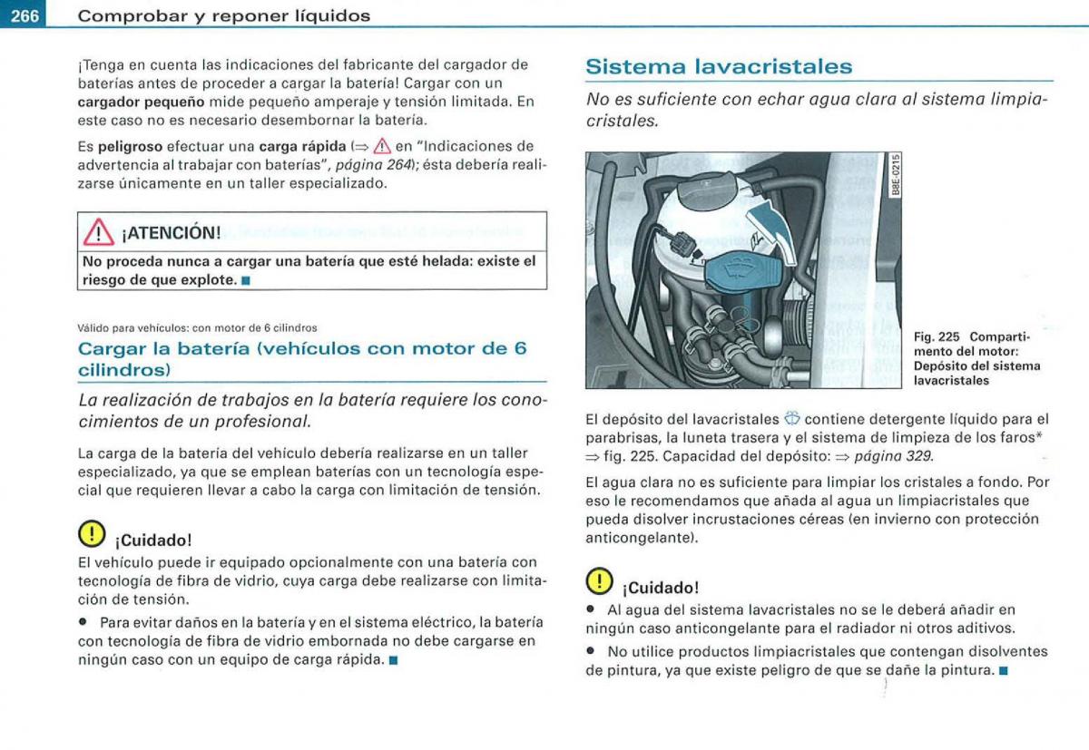 Audi A3 II 2 8P owners manual manual del propietario / page 268