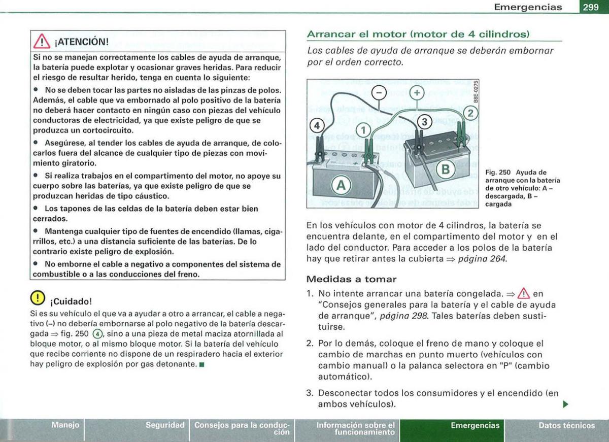 Audi A3 II 2 8P owners manual manual del propietario / page 301