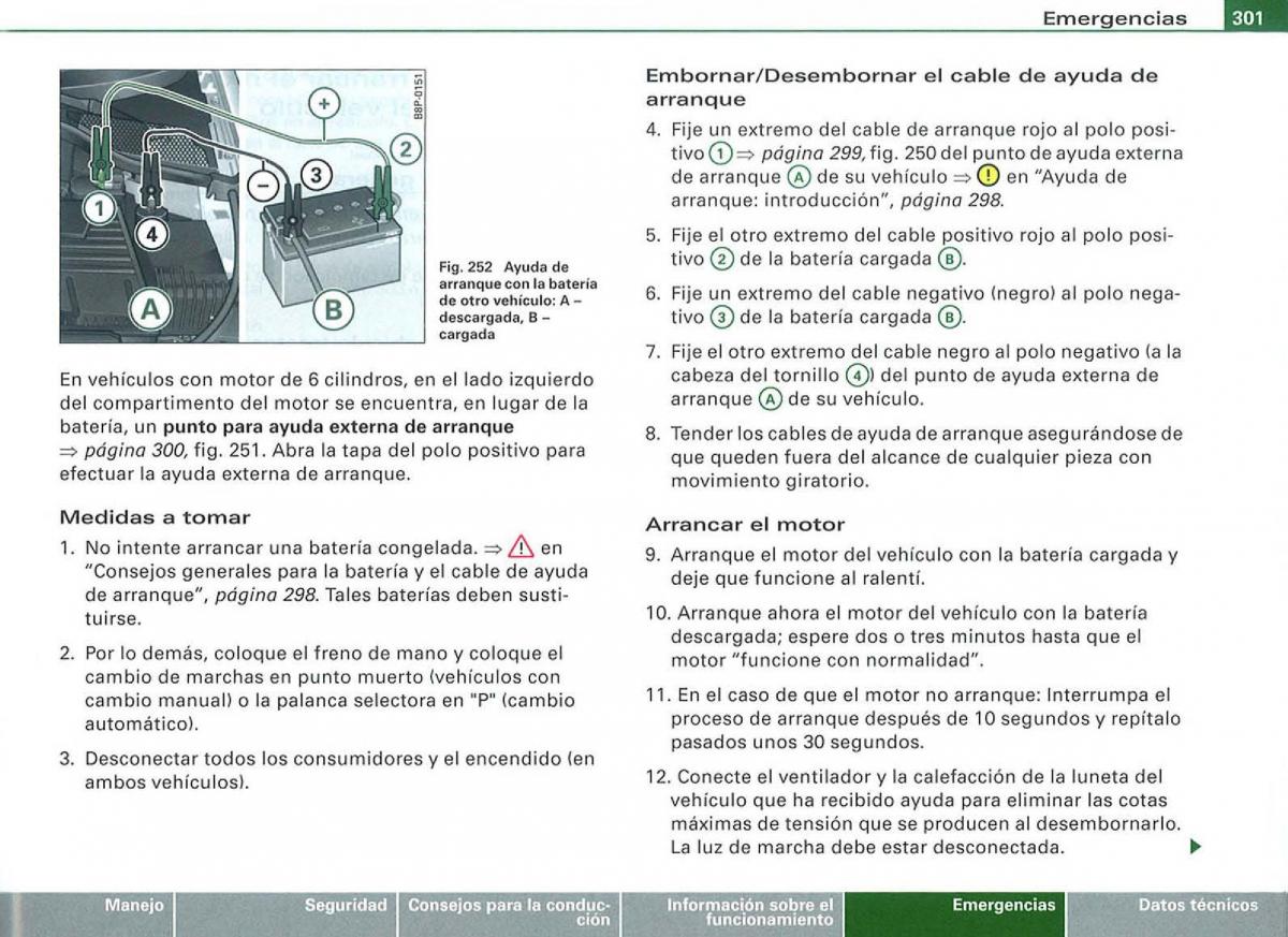 Audi A3 II 2 8P owners manual manual del propietario / page 303