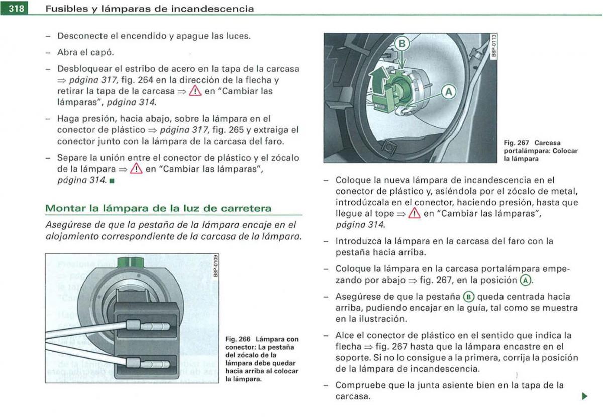 Audi A3 II 2 8P owners manual manual del propietario / page 320