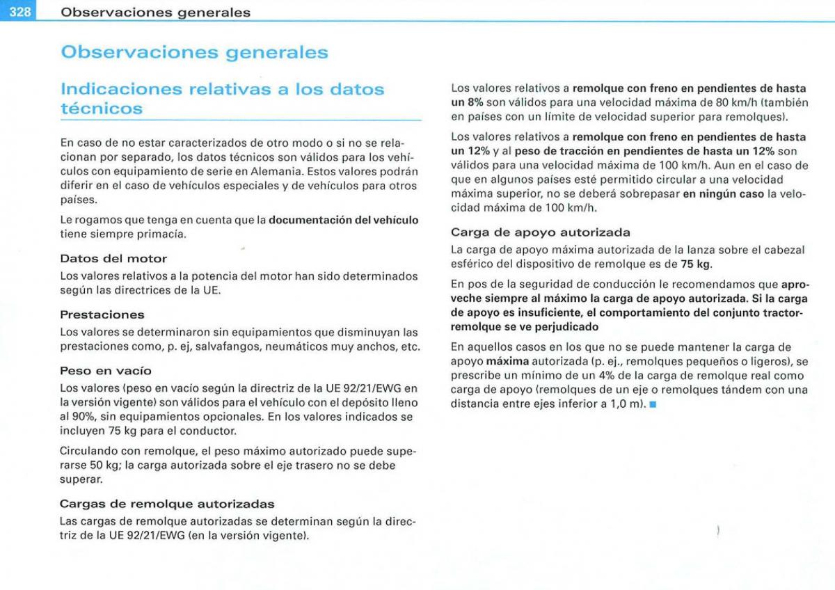 Audi A3 II 2 8P owners manual manual del propietario / page 330