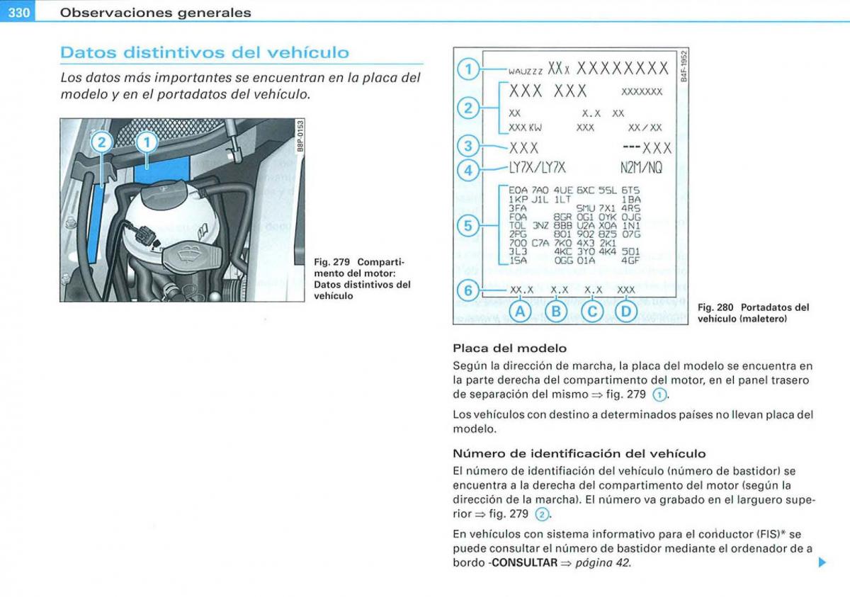 Audi A3 II 2 8P owners manual manual del propietario / page 332