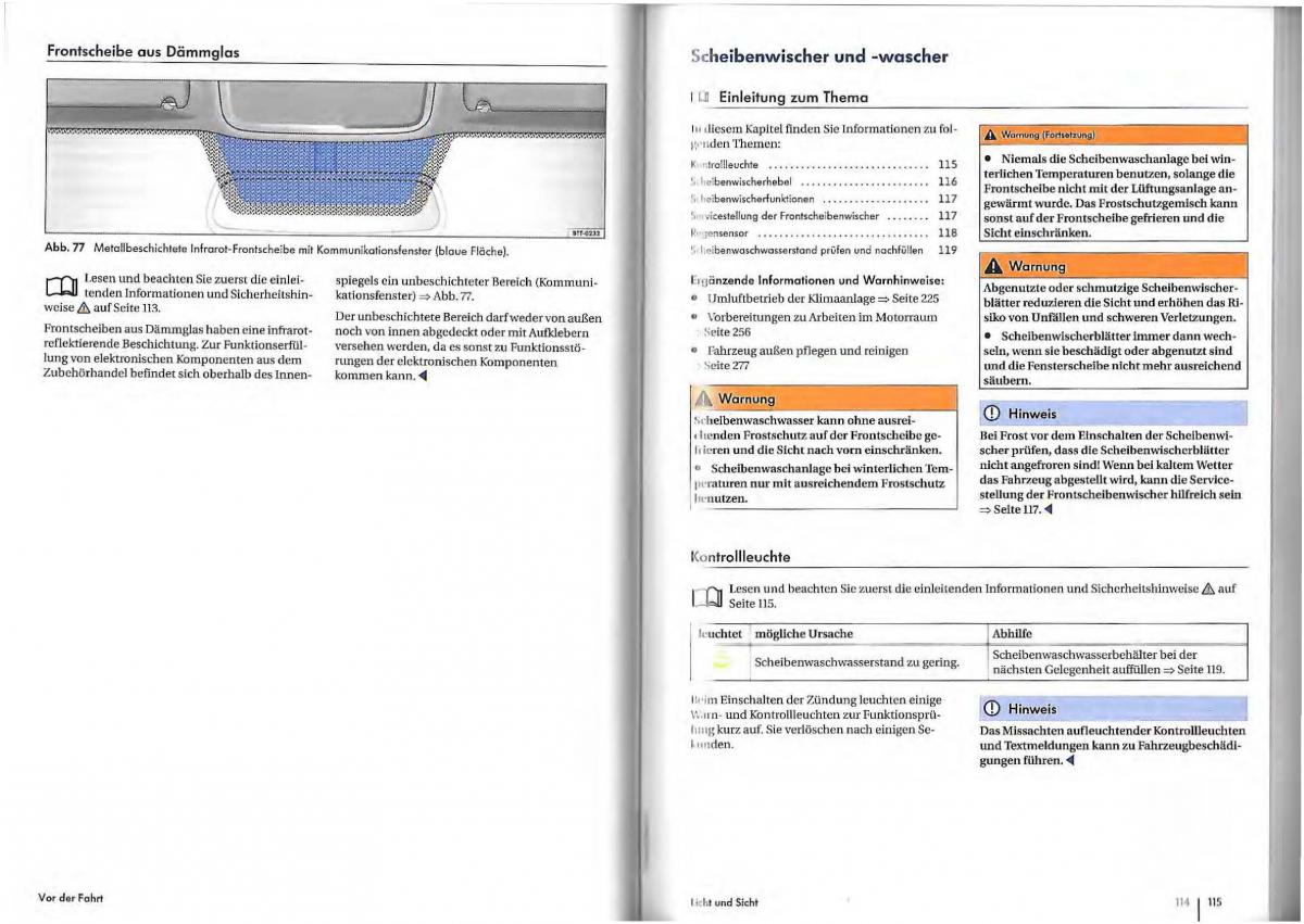 VW Golf Plus owners manual Handbuch / page 55