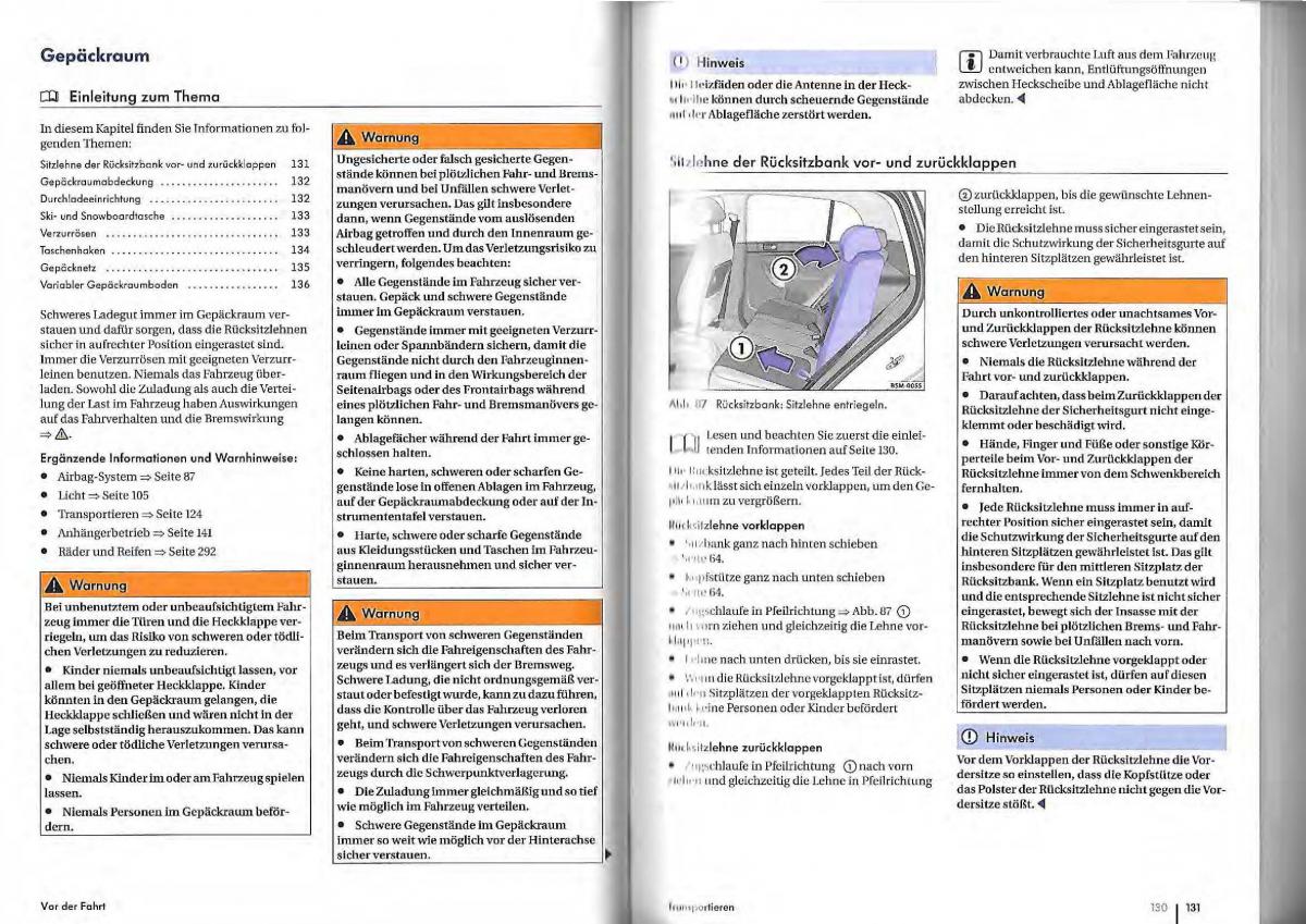 VW Golf Plus owners manual Handbuch / page 63