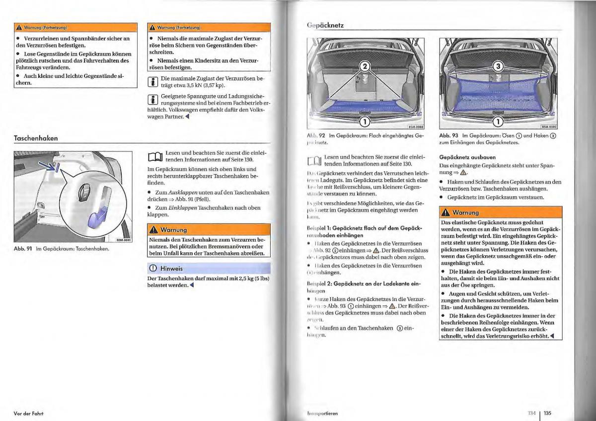 VW Golf Plus owners manual Handbuch / page 65