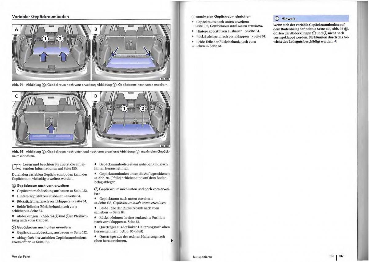 VW Golf Plus owners manual Handbuch / page 66