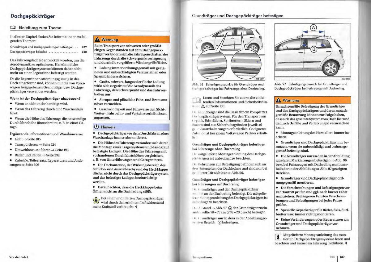 VW Golf Plus owners manual Handbuch / page 67