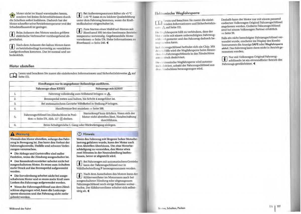 VW Golf Plus owners manual Handbuch / page 86