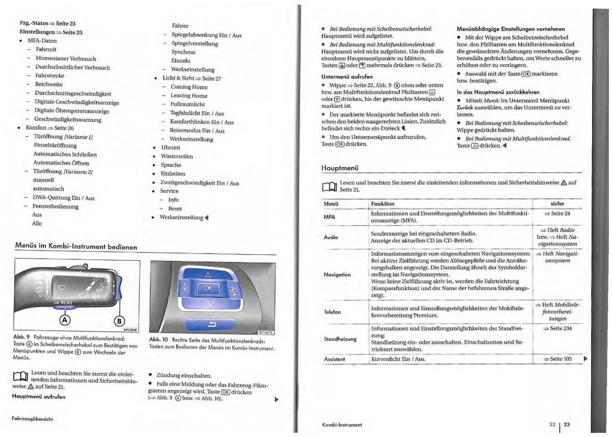 VW Golf Plus owners manual Handbuch / page 9