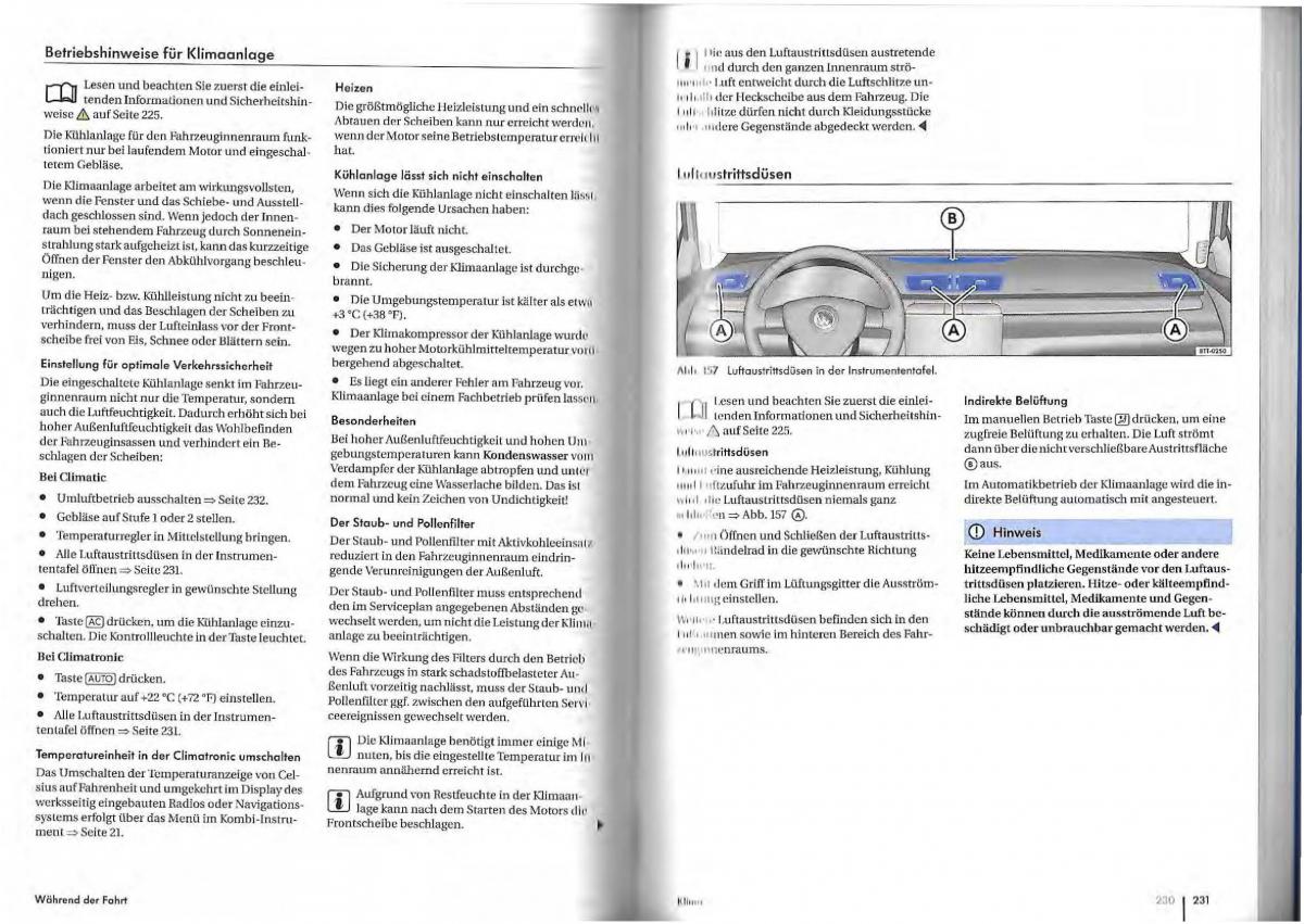 VW Golf Plus owners manual Handbuch / page 112