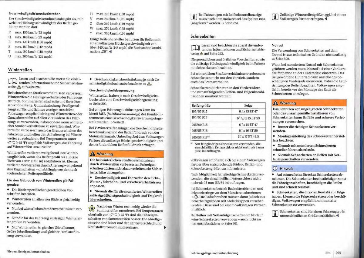 VW Golf Plus owners manual Handbuch / page 149