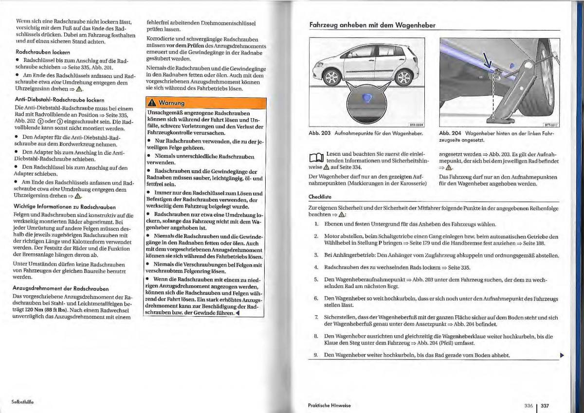 VW Golf Plus owners manual Handbuch / page 165