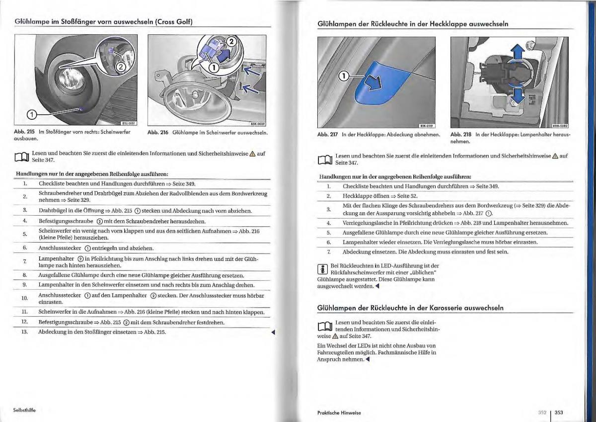 VW Golf Plus owners manual Handbuch / page 173